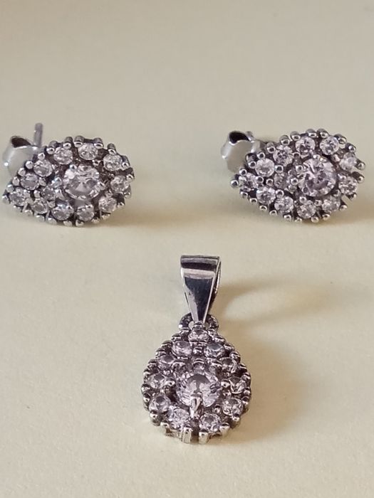 Set cercei și pandantiv argint  925
