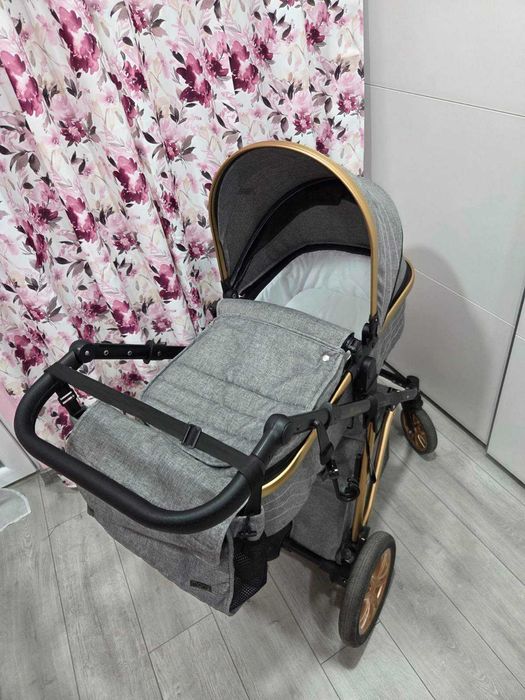 Комбинирана детска количка Moni MIDAS сива