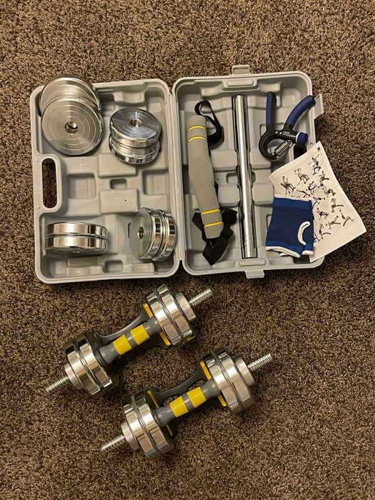 Gantere + Banca de exercitii