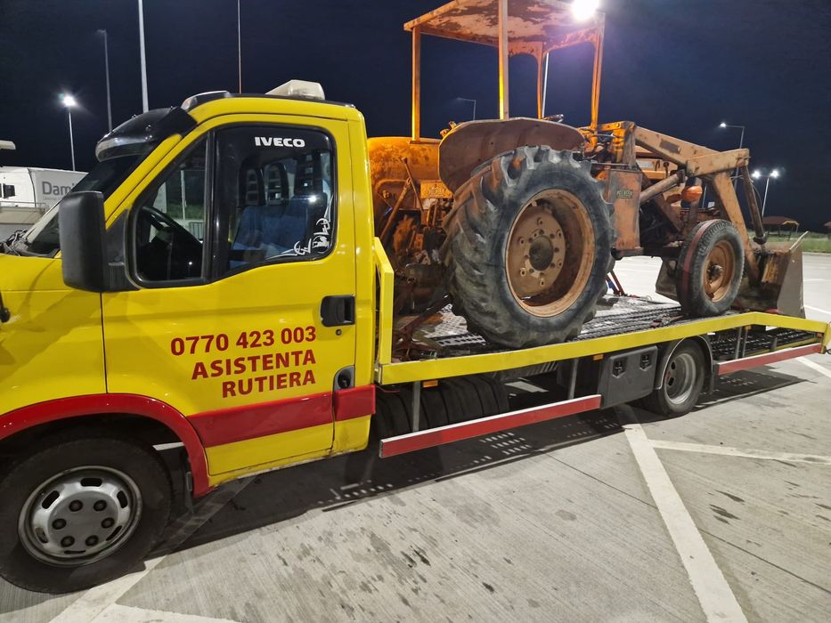 Tractari utilaje/auto/asistenta rutiera/platforma auto/tractari auto