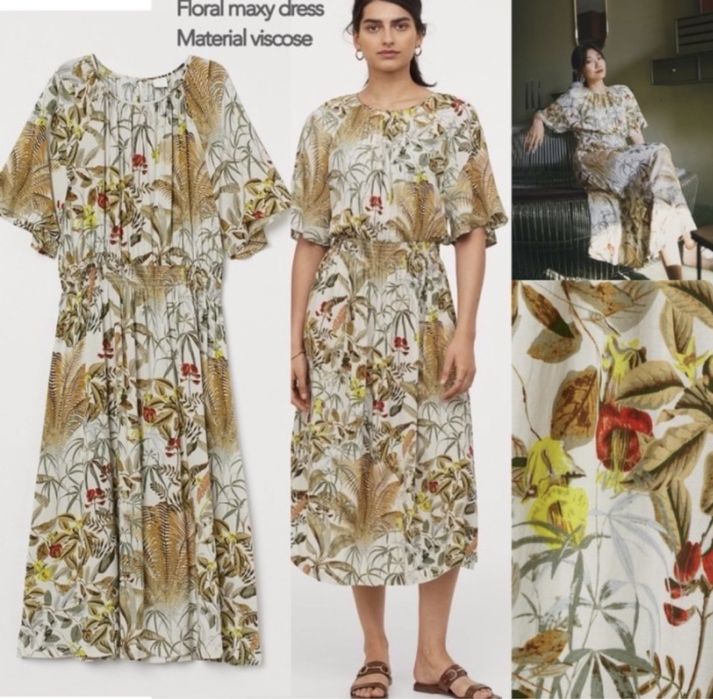 H&M рокля с флорални мотиви