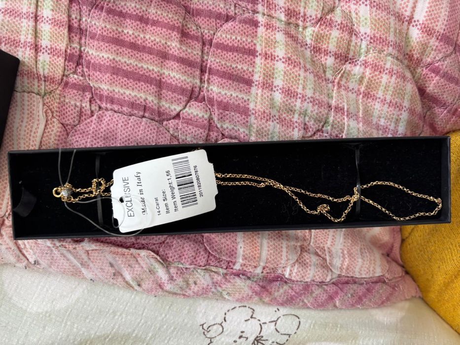 Злото серги цеп и кальцо