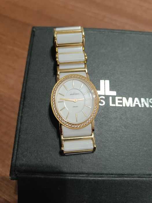 Ceas damă Jacques Lemans model 1-1819 Gold / Ceramic