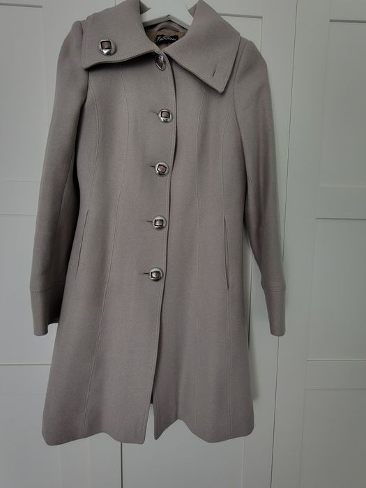 Palton damă PaSSioni 100% lână – bej/crem, mărimea 38, elegant