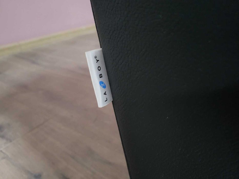 Черен кожен ъглов диван La-z-boy