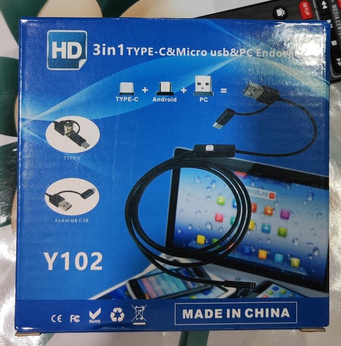 Камера зонд для трудно даступной месте, катализатор авто...