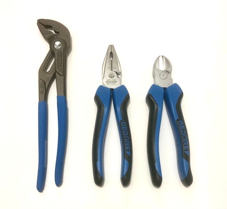 клещи Gedore, комбинирани, водопроводни, гарга, резачки, секачки