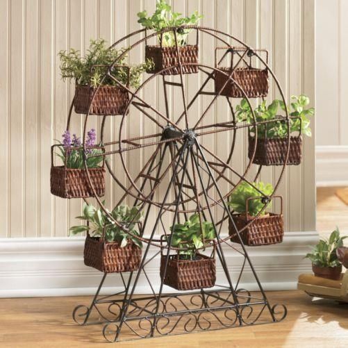 Suport flori tip carusel pentru gradina