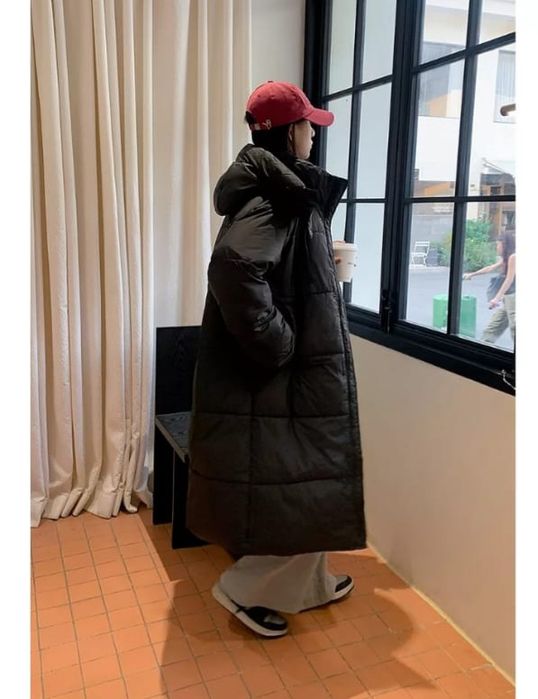 Модная оверсайз куртка зимняя