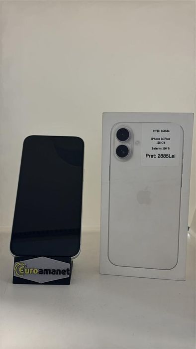 Telefon mobil Apple iPhone 16 Plus, 128GB, 5G , Bat 100 % -A-