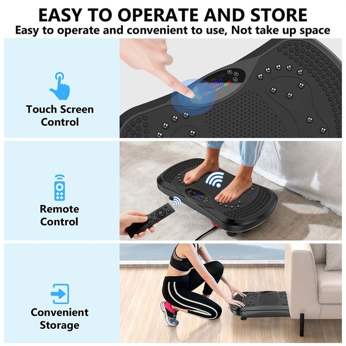 Фитнес вибрационна плоча за упражнения вибро плоча , с Bluetooth