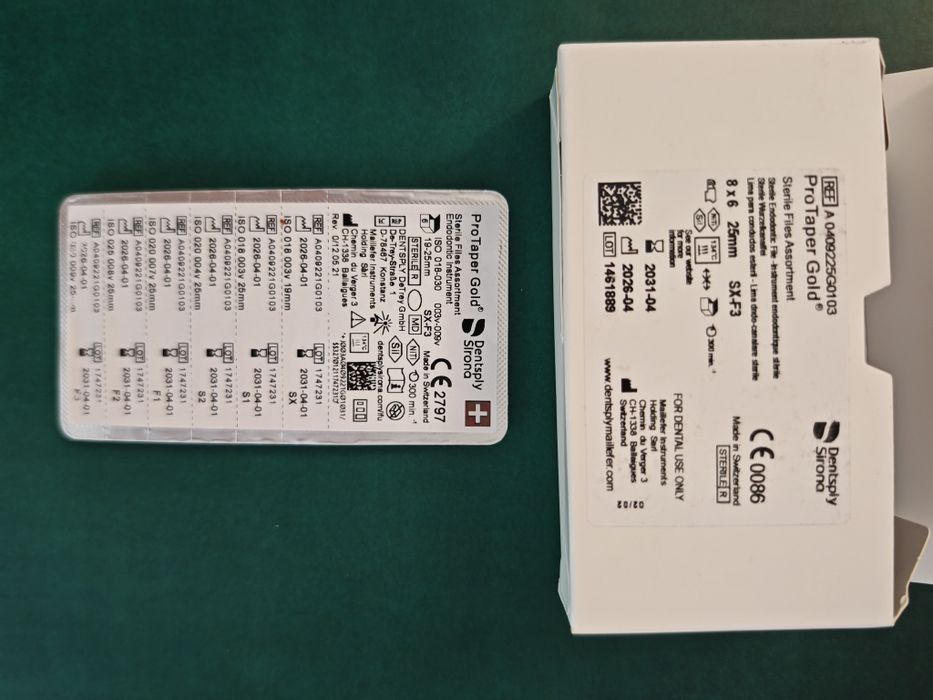 Ace endodontice rotative PROTAPER GOLD Densply Sirona Seria SX-F3