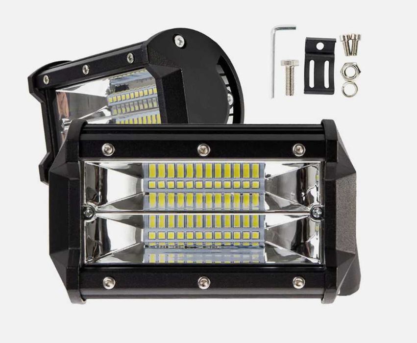 Универсален 72W LED бар/халоген с алуминиев корпус.