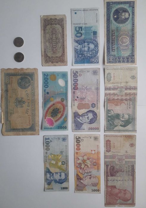 Bancnote foarte vechi si monede aniversare