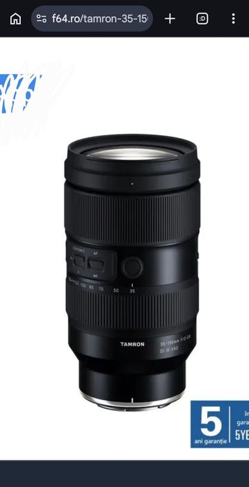 Tamron 35-150 sigilat 3 ani garantie EU (si internationala)