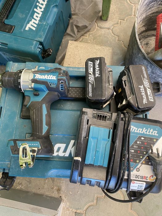 Makita Set filetantă plus makpac incarcator si 2 baterii