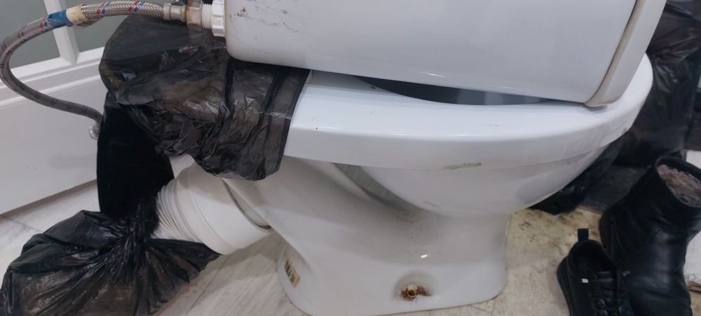 Унитаз для стройки, рабочий баком