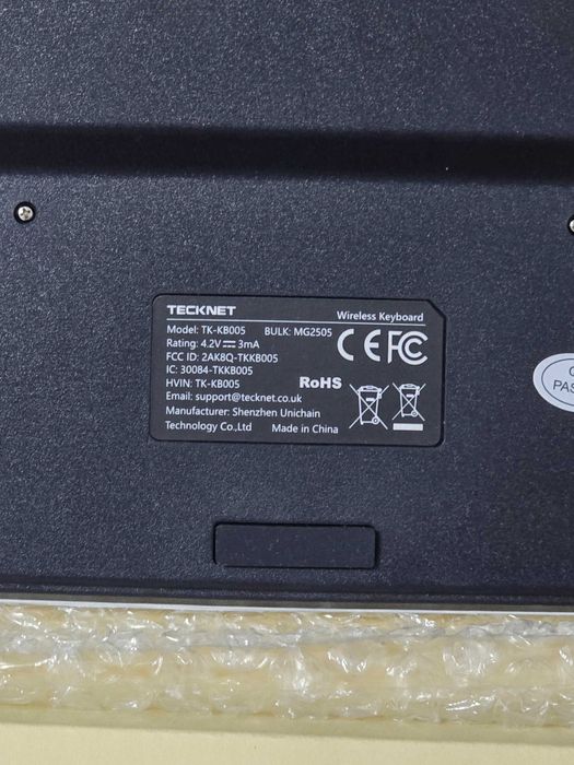 Tastatură Bluetooth TECKNET QWERTY – Ultra Subțire – Wireless