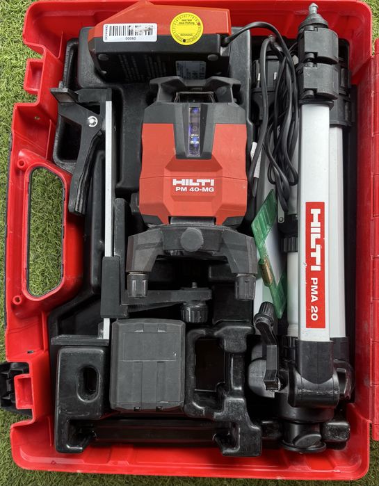 Лазер HILTI PM40-MG, Пистолет Hilti BX3, зарядни, батерии, консумативи