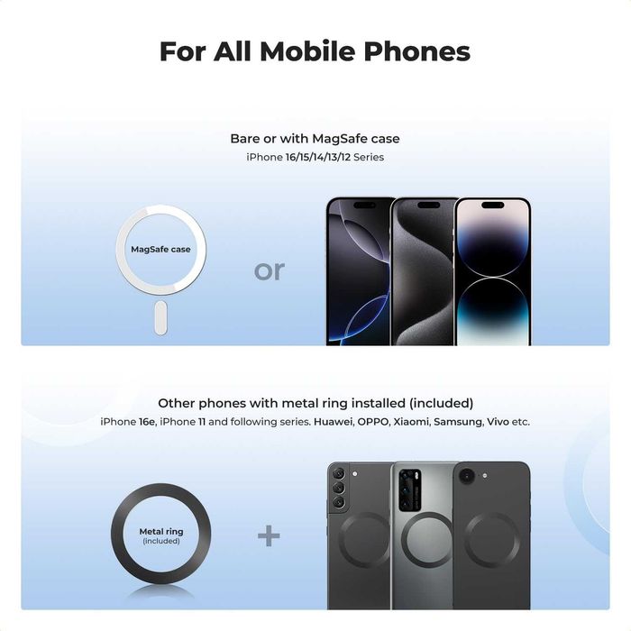 K&F Concept Магнитна гъвкава стойка за телефон, Селфи стик MagSafe