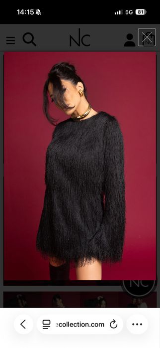 Елегантна черна рокля Nikole Collection