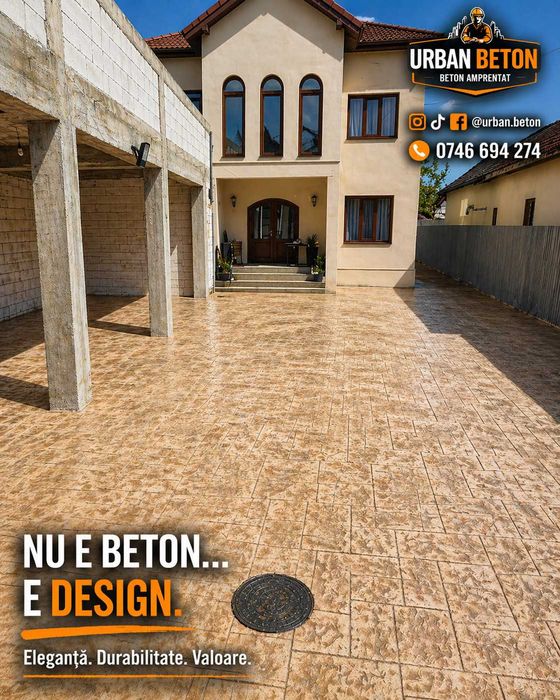 Beton Amprentat Pitești | Urban Beton Curți Moderne