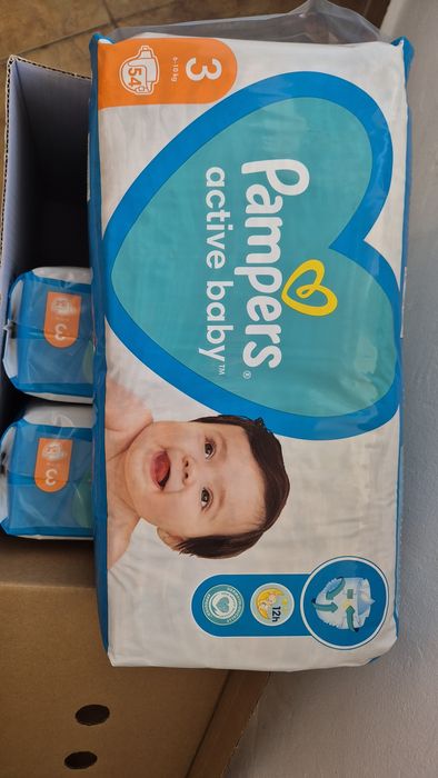 Pampers Active Baby nr. 3, 6–10 kg – 162 buc – 3 pachete sigilate