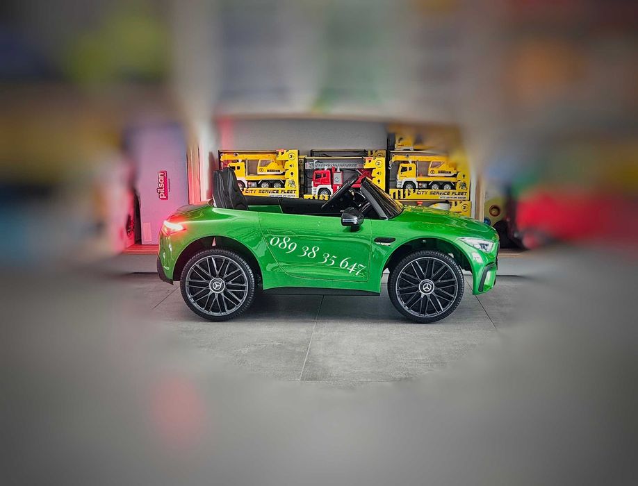 ТОП ЦЕНА!НОВО!Акумулаторна кола Mercedes SL63 AMG с 12V,МЕКИ ГУМИ,USB