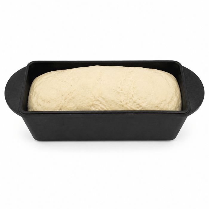 Tavă Newalor din fontă pentru pâine, cu capac, 35 × 13,5 × 11 cm, 3 litri, NW43