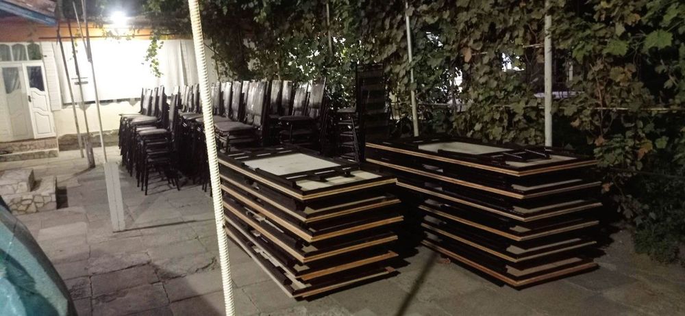 Tóy marosimlar uchun prokat stol stul, idish-tovoqlar