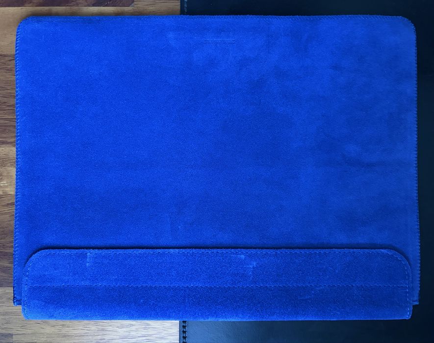 Husa de protectie REDANT cu clapă pentru MacBook Pro 14, Piele, Albastru