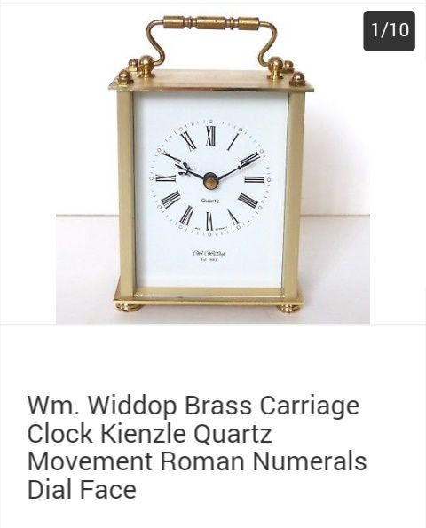 Ceas model vechi "Wm. Widdop Brass Carriage Quartz" Est. 1883
