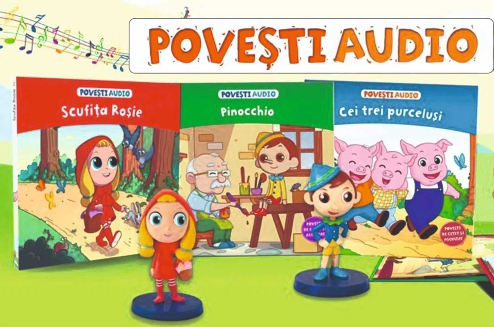 Povești clasice de citit și ascultat și personaj de jucarie