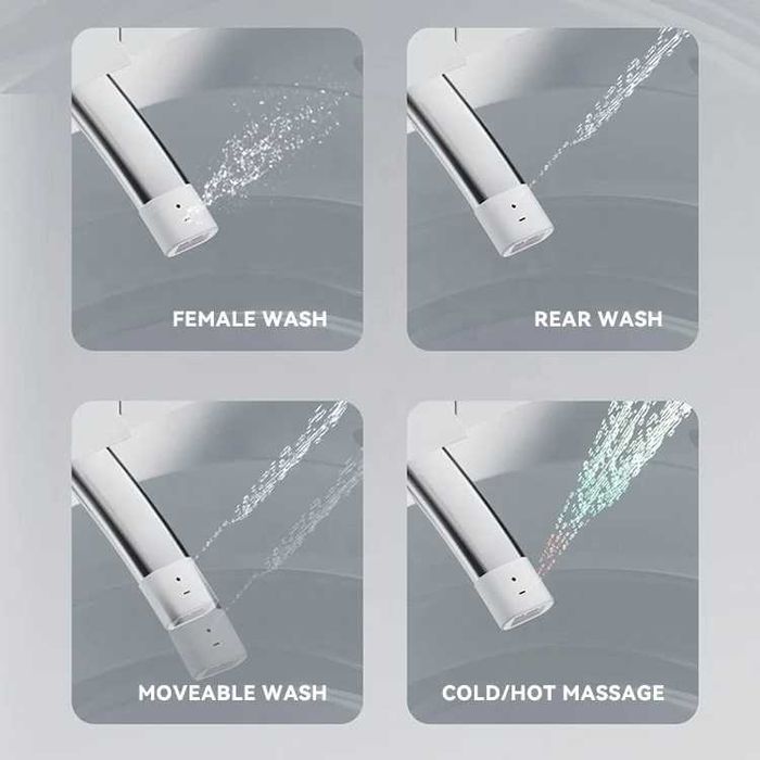 Мултифункционална смарт тоалетна с биде, подгрев, сушене, масаж