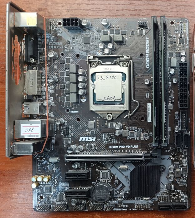 Msi h310m pro +i3 8100+8gb! Yaxshi holatda!