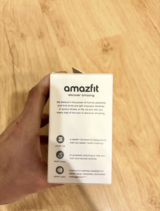 Amazfit Active 2 PREMIUM, NFC, Amoled, Leather Strap - Negru - NOU