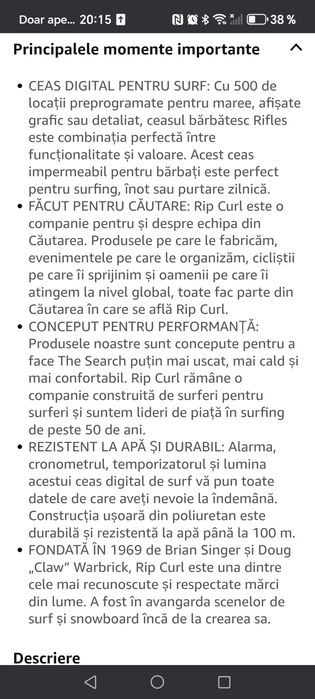 Ceas digital pentru Surf Rip Curl