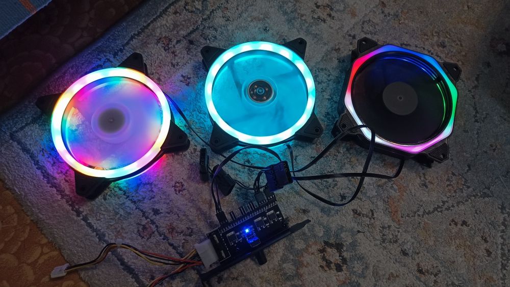 Вентиляторы охлаждения 12см rgb ,molex,3pin.