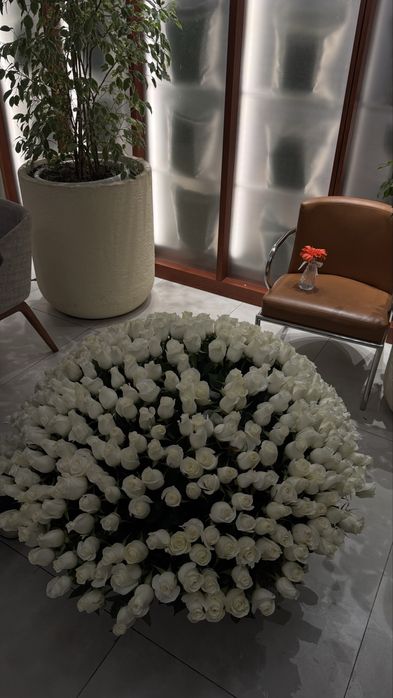 Шикарное белые розы