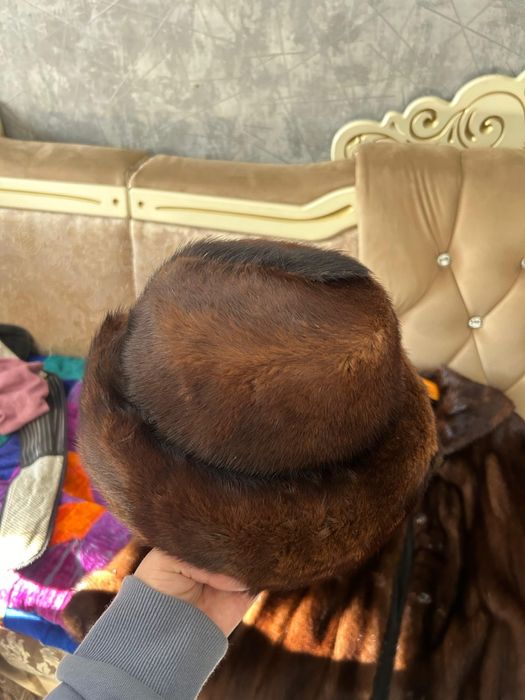 Шуба шапка норка