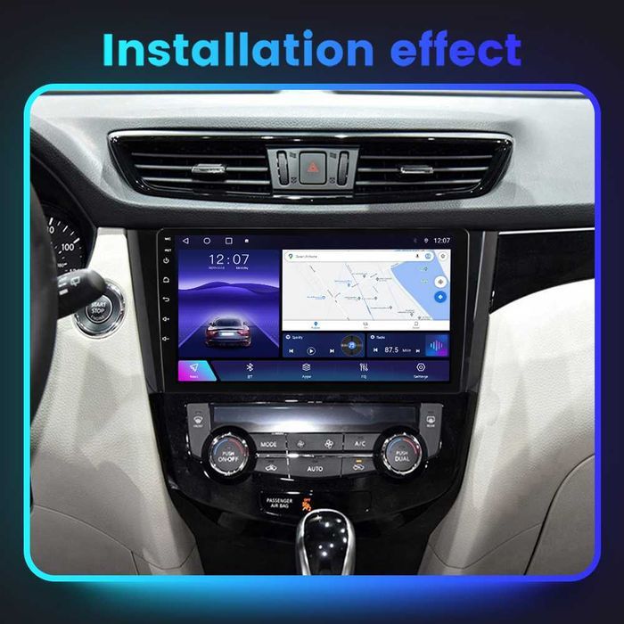 Navigatie Android 14 NISSAN QASHQAI J11 1/8 Gb Waze CarPlay CARPLAY