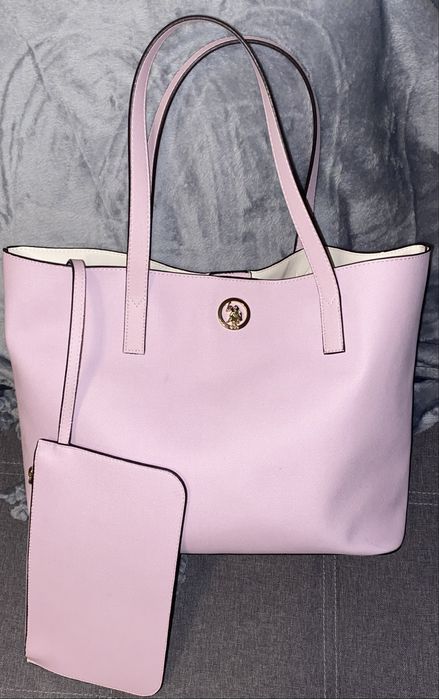 Чанта u.s polo assn-светло розово