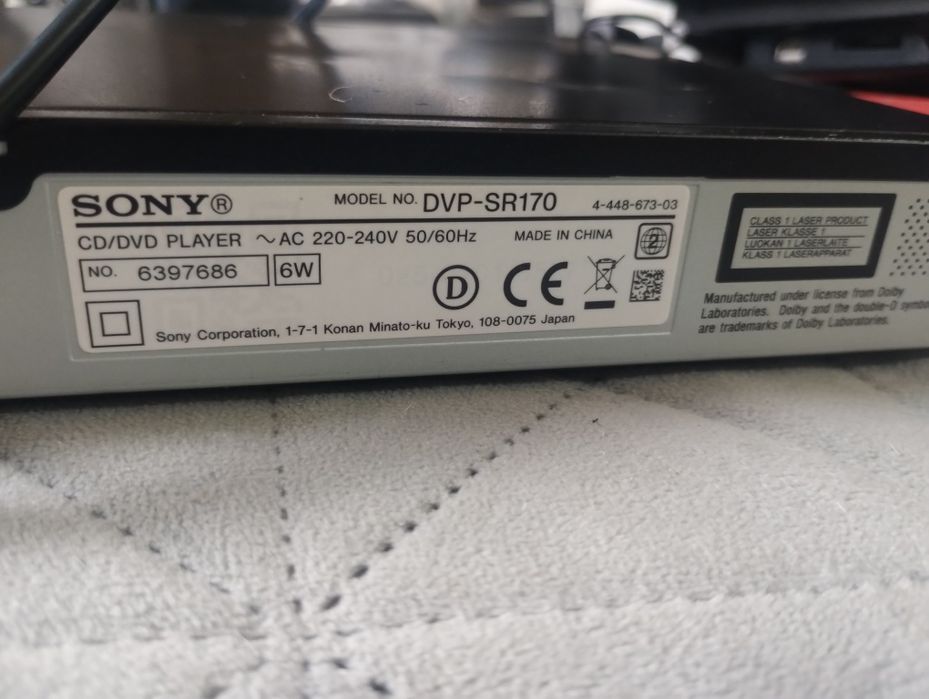 DVD player Sony cd