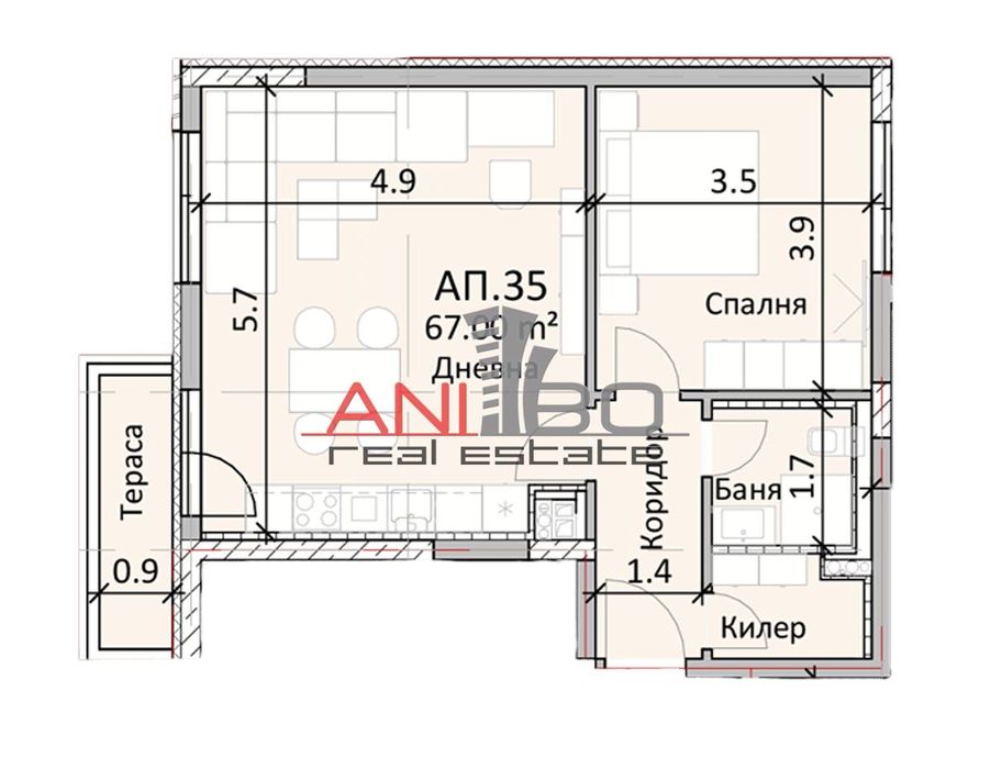 Продава се Двустаен апартамент в София, Люлин - център - 77 кв.м за 1373 €/кв.м - Снимка #1