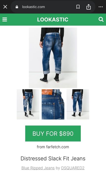 Dsquared Distressed Slack Fit Jeans