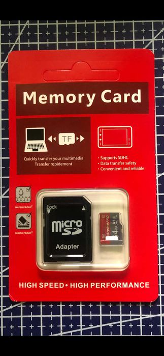 Микро SD/TF карта памет + адаптер. 64 GB.