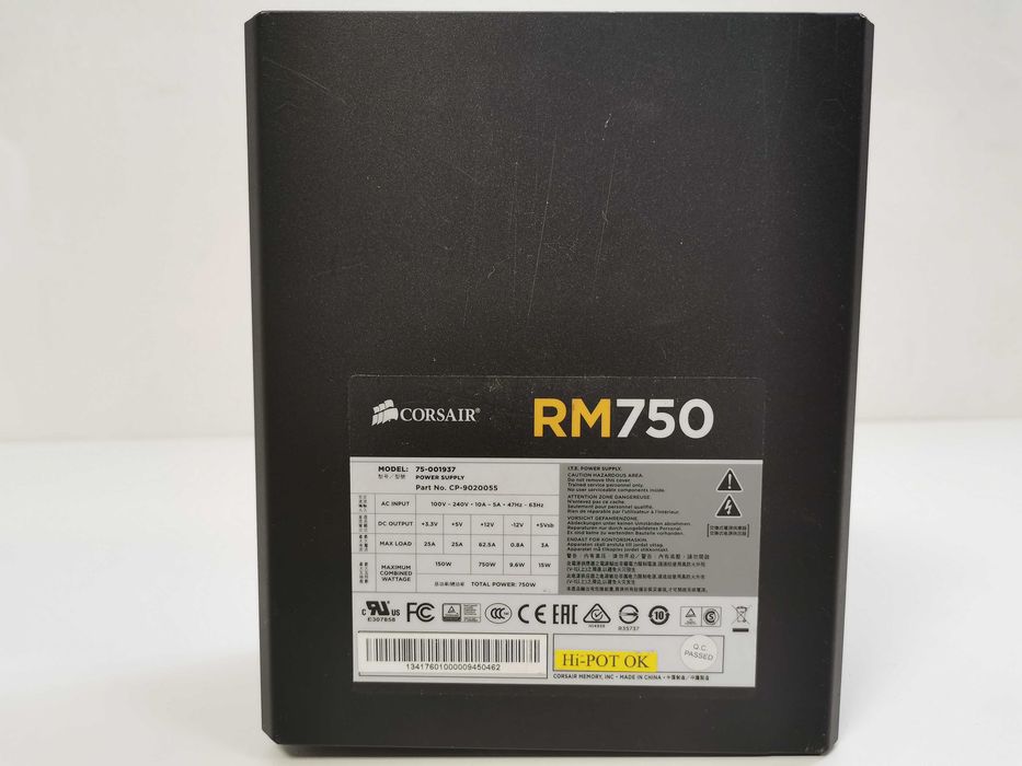 Corsair RM750 модулно захранване за компютър 80 Plus Gold ЗА ЧАСТИ или РЕМОНТ