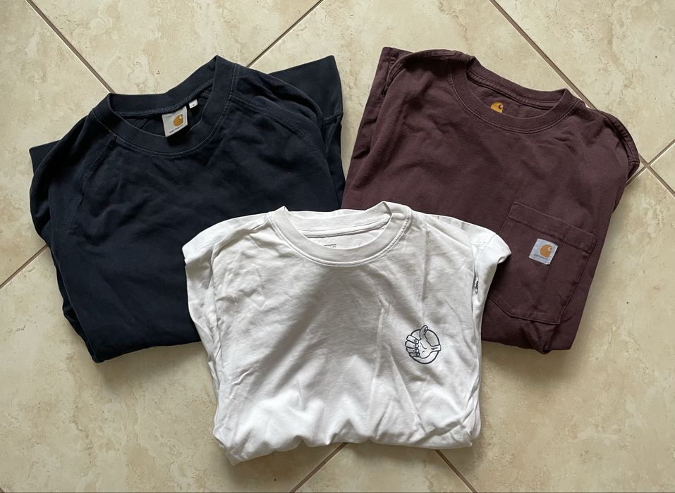 Set bluze/tricouri cu maneca lunga marimea S (carhartt, vans)