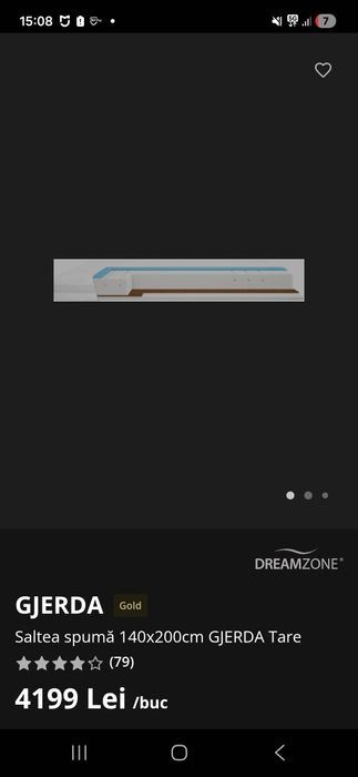 Saltea spumă cu 3 randuri: spuma poliuretanica+spuma memorie+cocos!