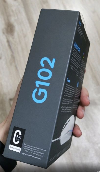 Мишка Gaming Logitech G102 Lightsync, Бял
